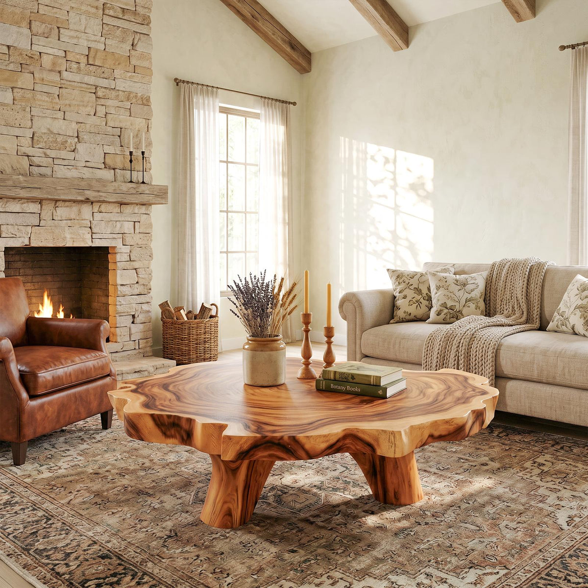 Handcrafted Coffee Table For Rustic Room Aesthetic SILDTTRCF003