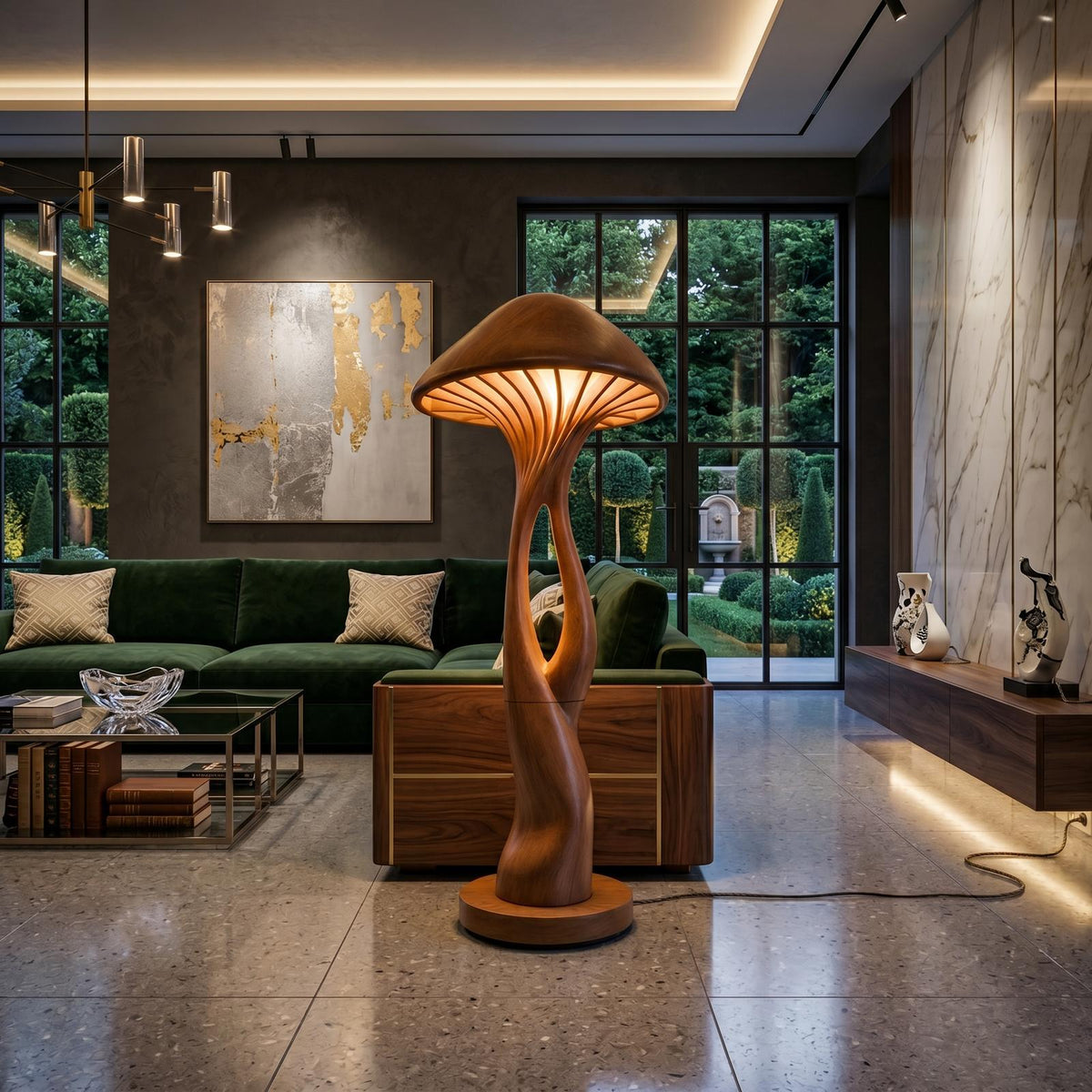 Organic Canopy Mushroom Floor Lamp For Bedside