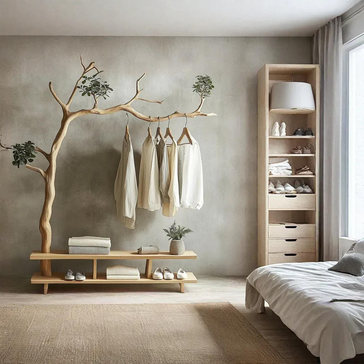 Driftwood Branch Coat Hanger Wall Mount Unique Towel Hook