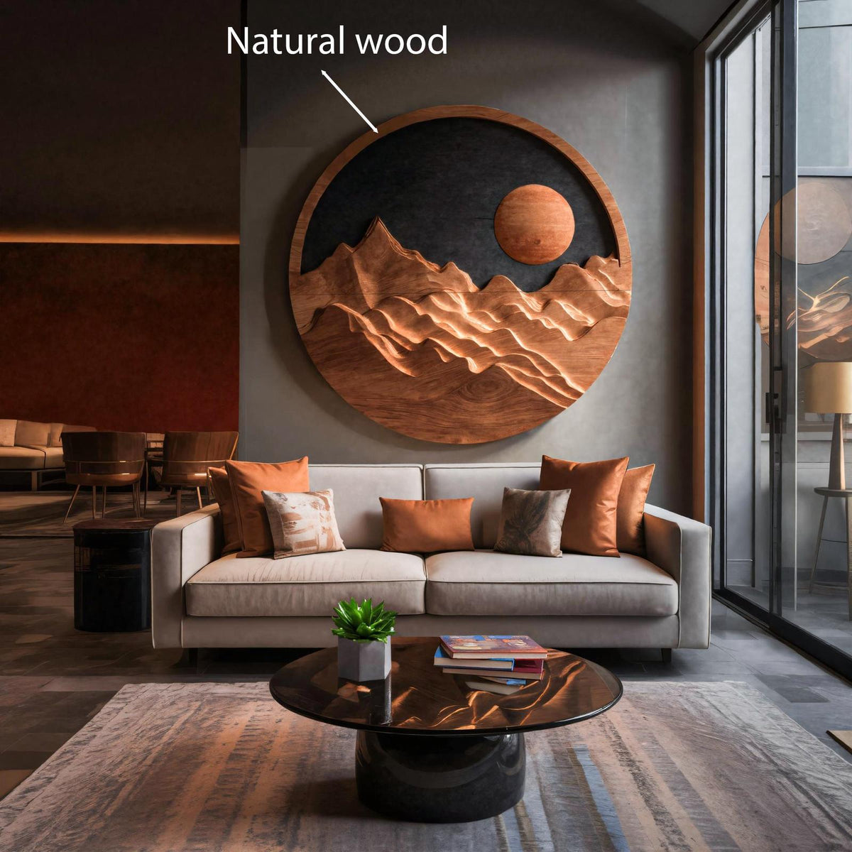 Artistic Mountain Sun Wall Hanging For Modern Home RTTHTTWA068