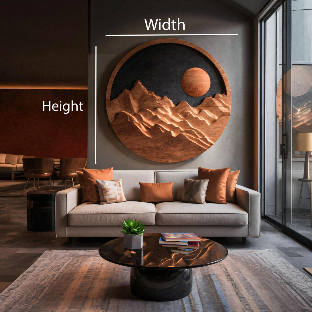 Artistic Mountain Sun Wall Hanging For Modern Home RTTHTTWA068