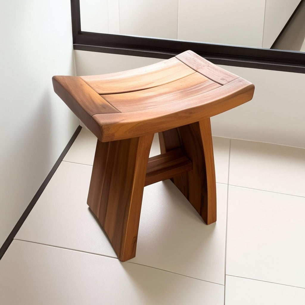 Natural Wood Shower Bench Shower Stool