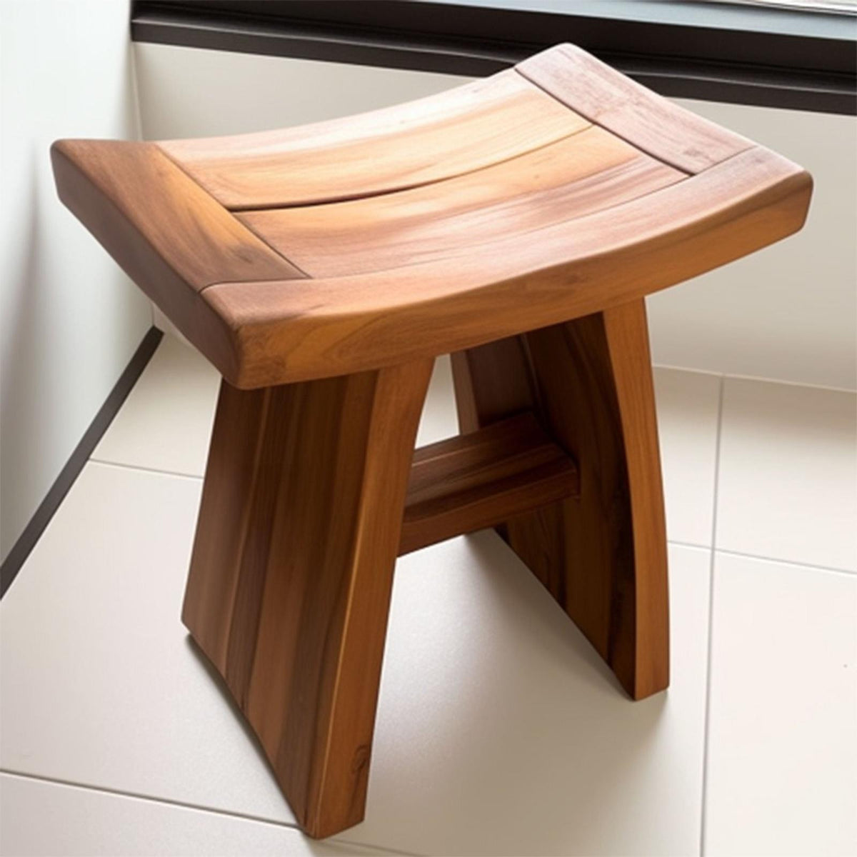 Natural Wood Shower Bench Shower Stool