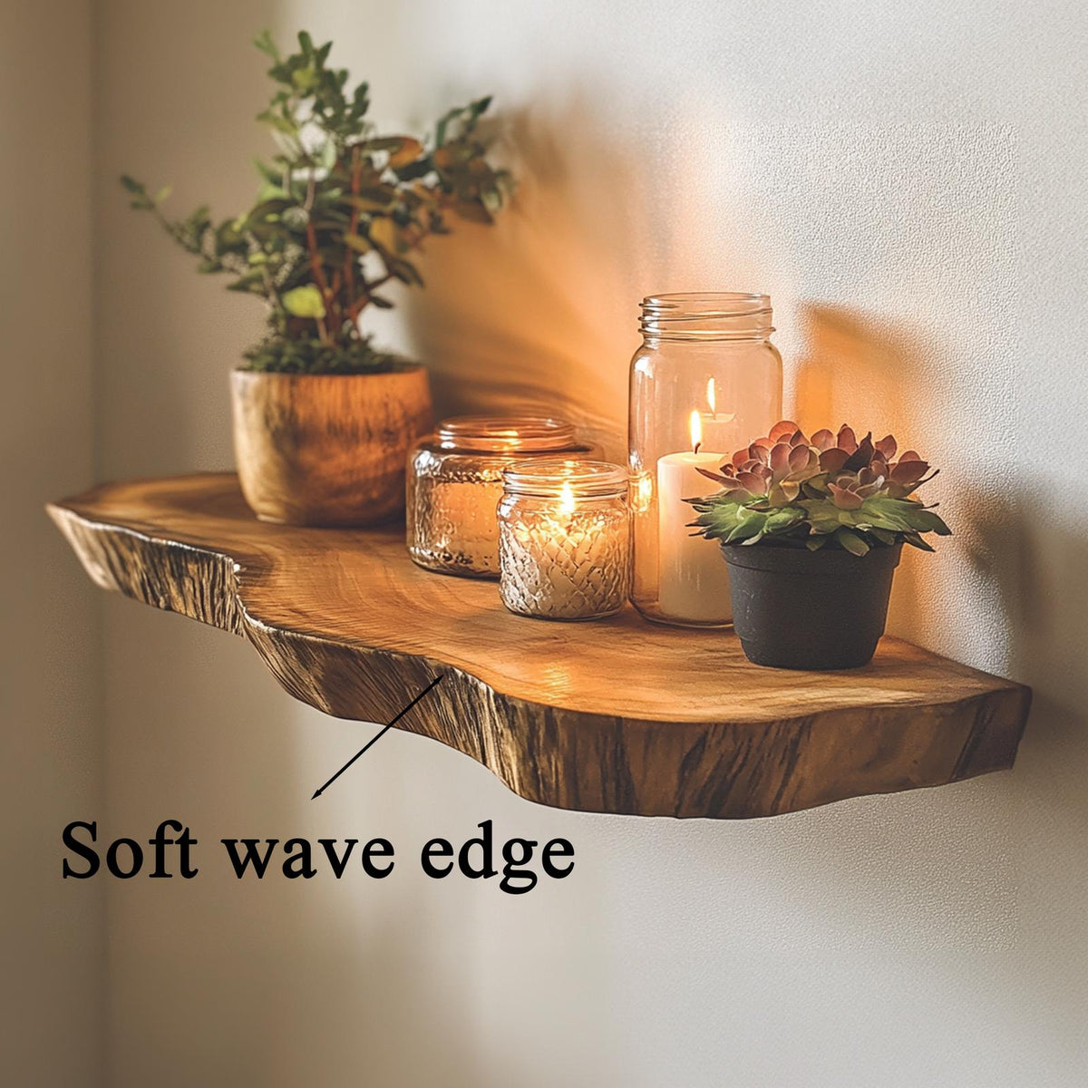 Farmhouse Floating Shelves Live Edge