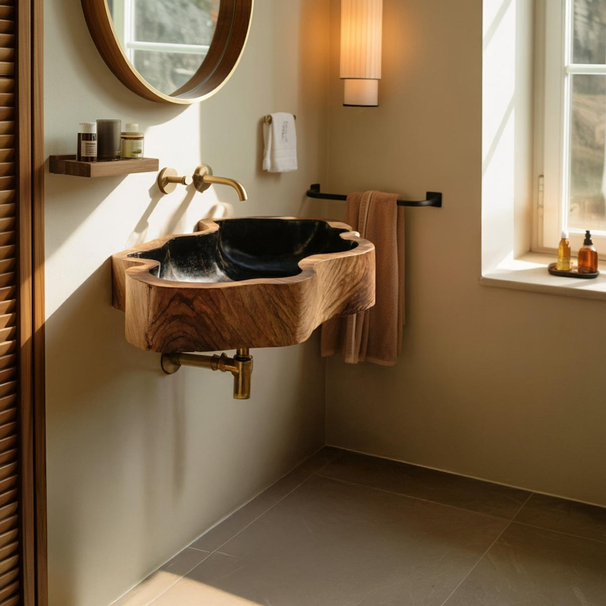 Modern Solid Wood Vanity Sink For High End Bathroom Furniture
