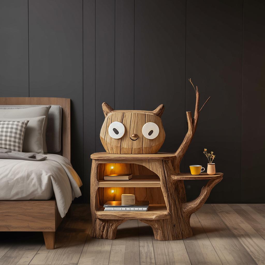 Spry Interior Farmhouse Wood Side Table, Rustic Bedside Nightstand with Shelf Storage Drawer for Cozy Bedroom & Living Room, SILDTTRNS006
