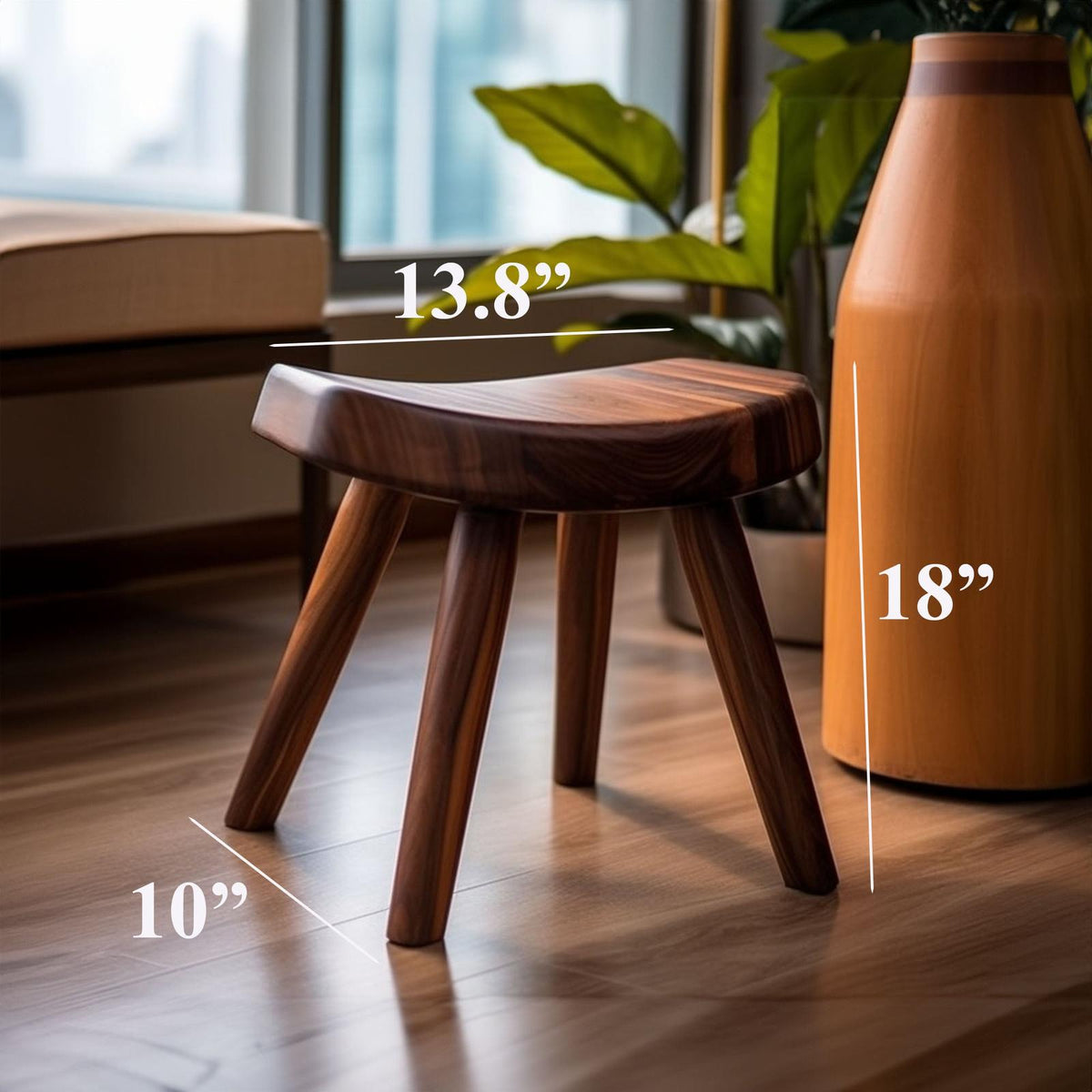 Solid Wood Shower Bench Bath Stool