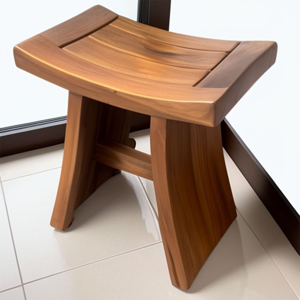 Natural Wood Shower Bench Shower Stool