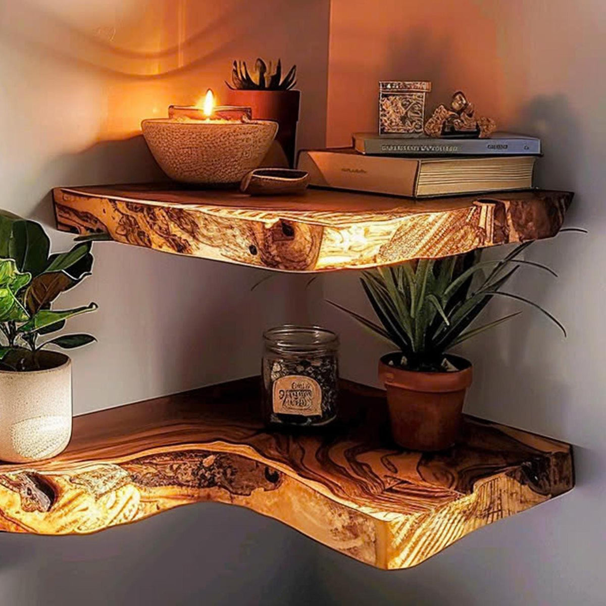 Floating Shelf Mid Century Bookcase