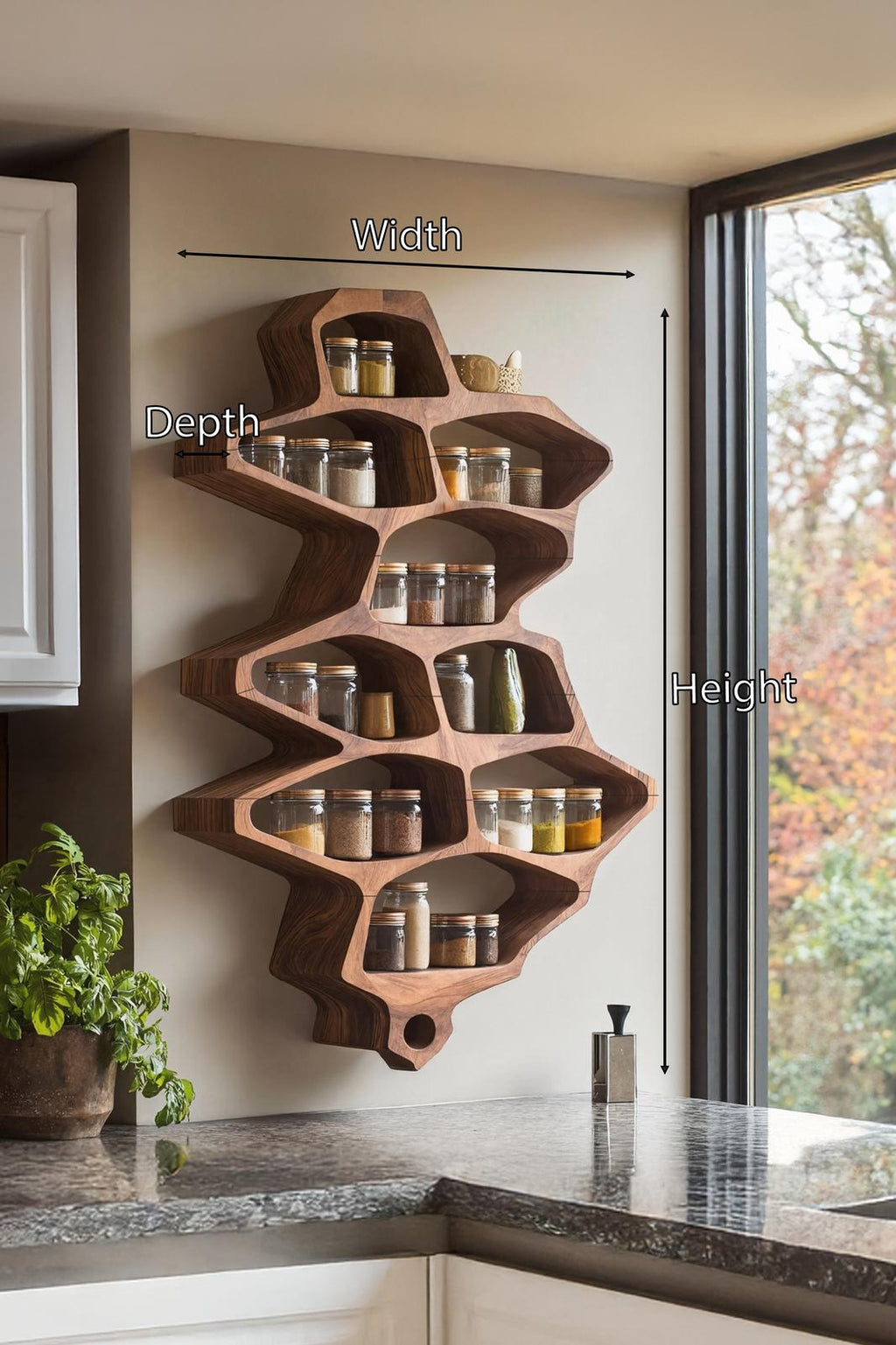 Farmhouse Style Spice Storage Cabinet For Kitchen Use