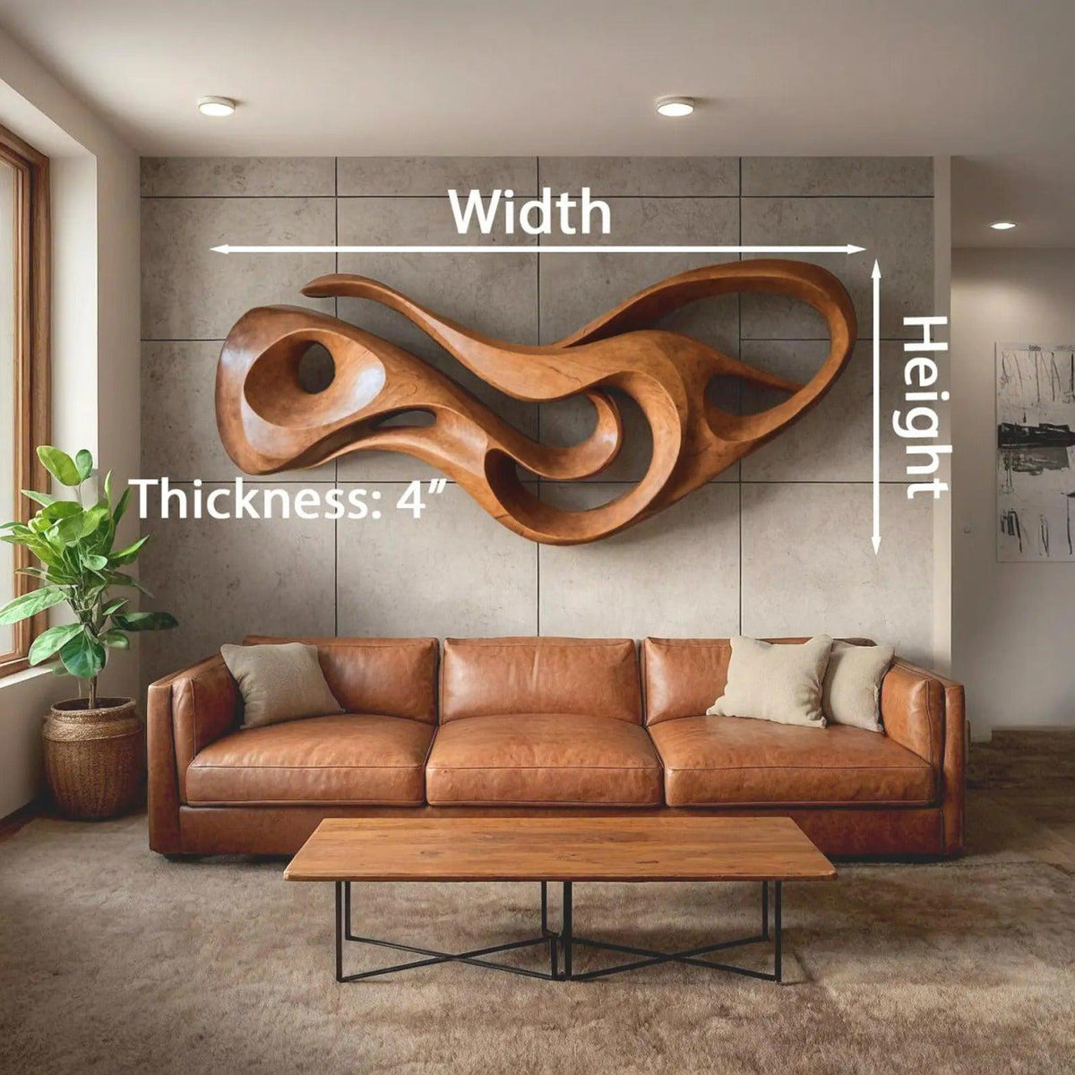 Modern Abstract Wood Wall Art For Living Room Decor SITHWA018