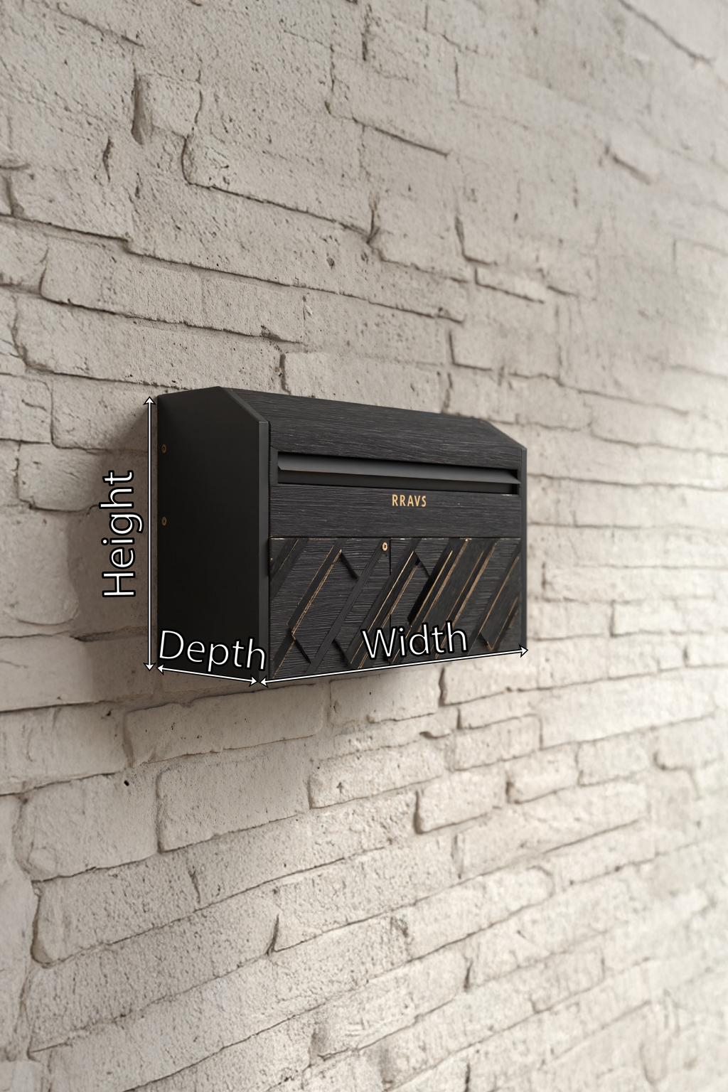 Handcrafted Solid Wood Sculpture Mailbox, Rustic Post Mailbox for Garden, Patio & Outdoor Yard Decor