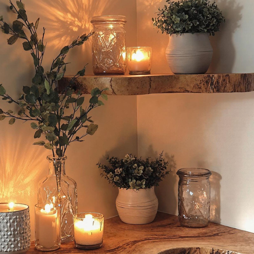 Wooden Floating Shelf Wall Christmas Decor