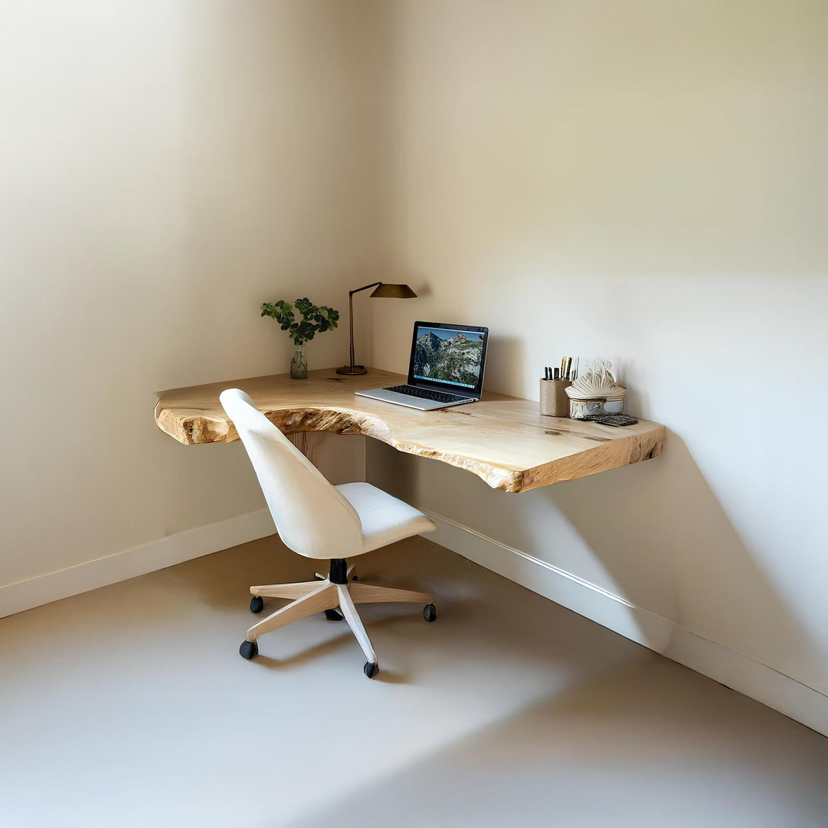 Mid Century Floating Desk Bedroom Study