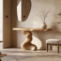 Rustic Sculptural Console Table Living Room Interior Statement Furniture SINLSACS441
