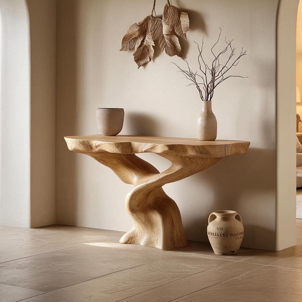 Sculptural Console Table Living Room Interior Artistic Statement SINLSACS443