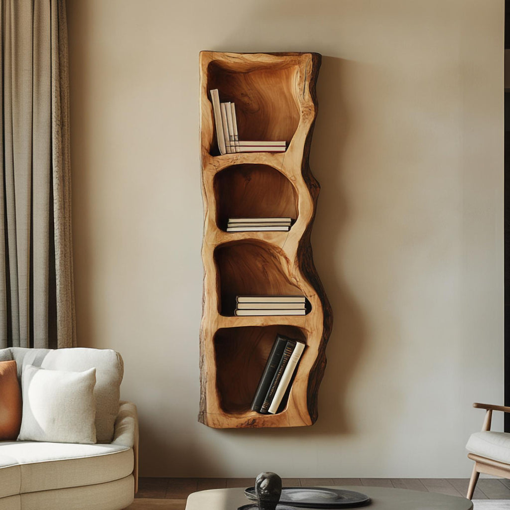 Organic Sculptural Statement Wall Shelf For Living Space And Interior Area