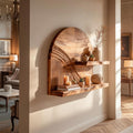 Rustic Statement Wall Shelf For Living Room And Open Space