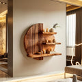 Rustic Sculptural Wall Shelf For Living Room And Decorative Wall