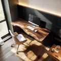 Rustic Wall Mounted Desk For Home Office And Minimal Interior