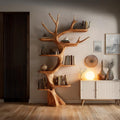 Rustic Tree Bookshelf Living Room