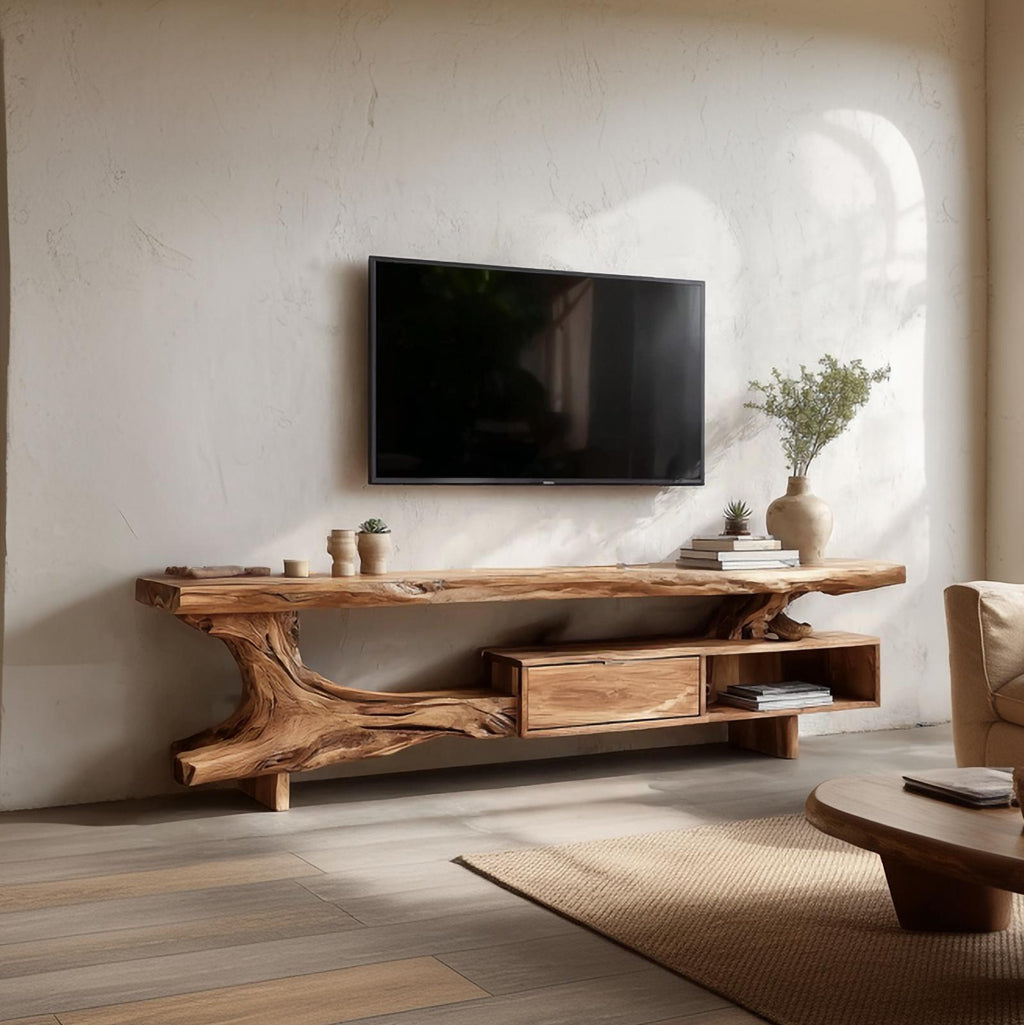 Rustic TV Stand For Living Room And Home Interior