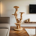 Rustic Cat Sculptural Tree Tower Living Room Or Contemporary Home