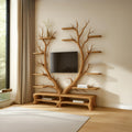 Midcentury TV Stand Tree Shelf Living Room