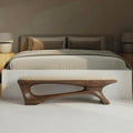 Spry Interior Rustic Contemporary Void Bench, Unique Handcrafted Wood Entryway & Living Room Bench Seat, SINLSARS079
