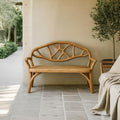 Spry Interior Rustic Organic Solid Wood Bench, Natural Live Edge Entryway Seating & Living Room Accent Dining Bench, SINLSAWC025