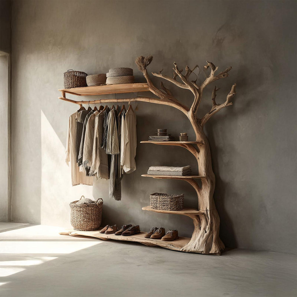 Midcentury Tree Coat Rack Entryway