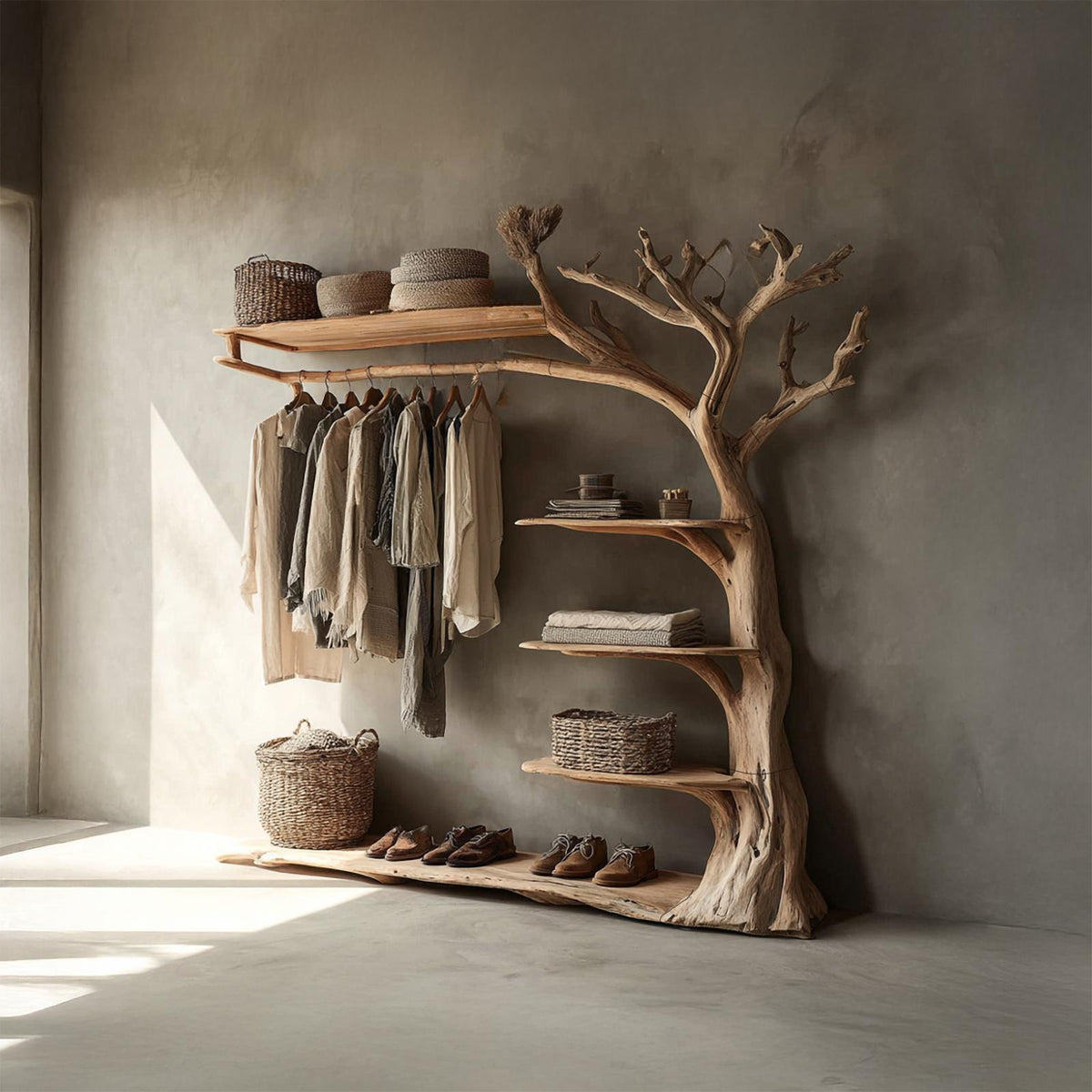 Midcentury Tree Coat Rack Entryway