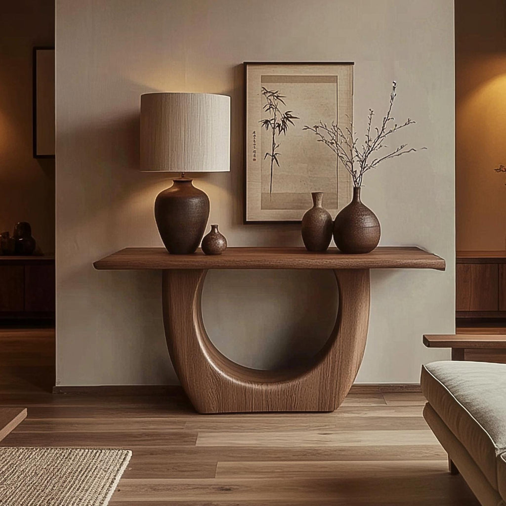 Sculptural Modern Console Table Living Room And Entryway