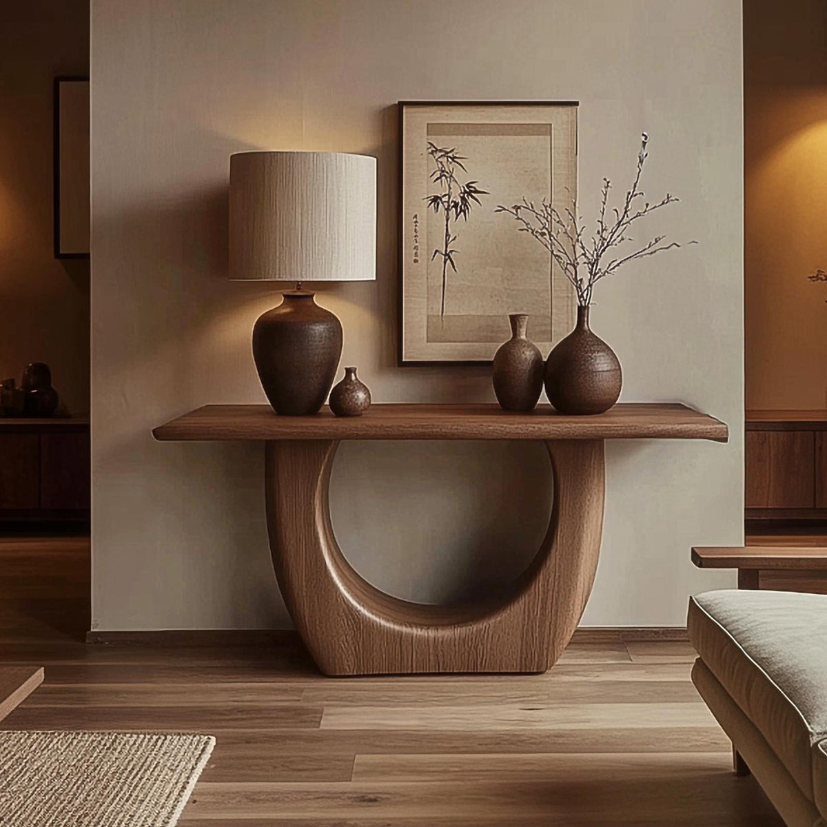 Sculptural Modern Console Table Living Room And Entryway