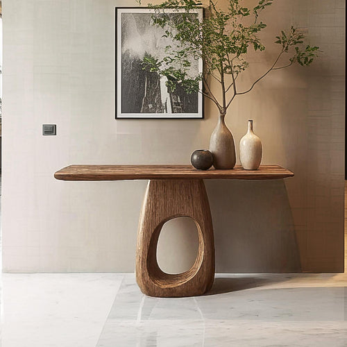 Artisan Organic Handcrafted Wood Console Table, Live Edge Foyer & Living Room Entryway Accent Furniture