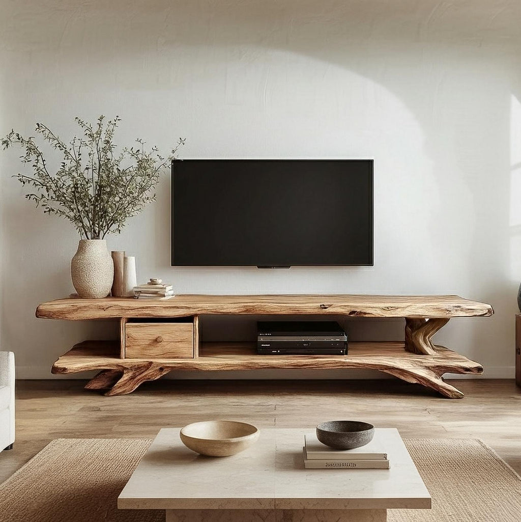 Rustic TV Console For Living Room And Family Space