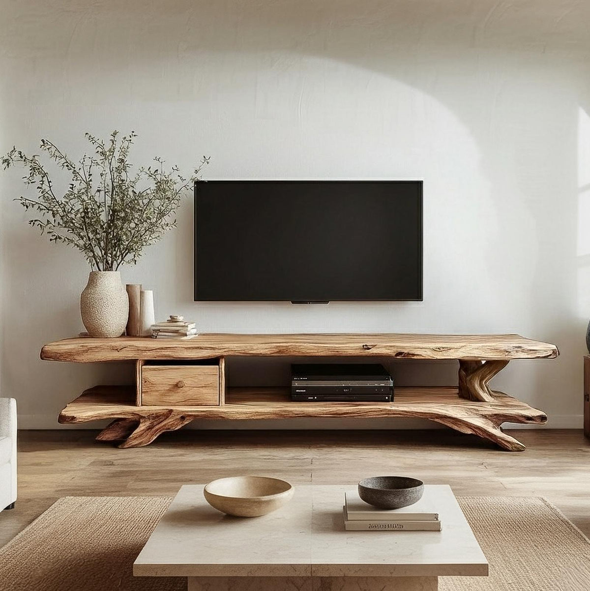 Rustic TV Console For Living Room And Family Space