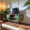 Mid Century Modern Wood TV Cabinet, Retro Low Profile Media Console Storage Credenza for Living Room, Model