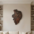 Handcrafted Live Edge Wood Wall Clock Living Room Wall