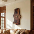 Rustic Live Edge Wood Wall Clock Solid Wood Living Room