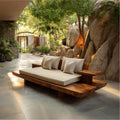 Organic Platform Sofa Frame Solid Wood Layered Low Profile Design Living Room And Lounge