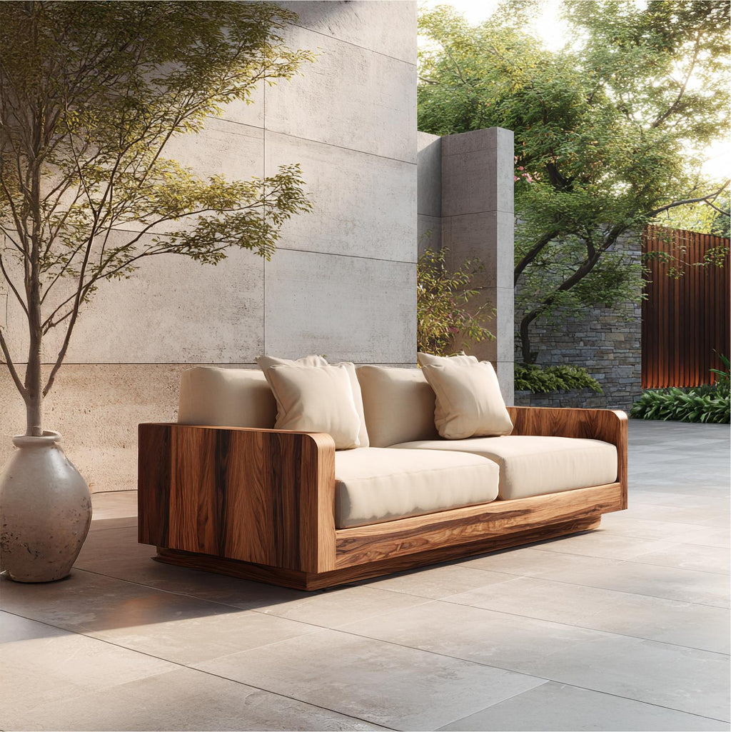 Minimal Structured Sofa Frame Solid Wood Box Form Living Room And Lounge