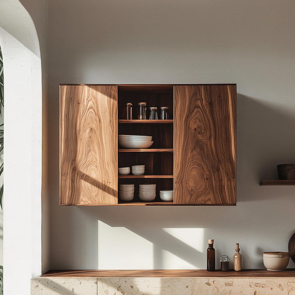 Mid Century Wall Display Cabinet For Kitchen Or Dining Room
