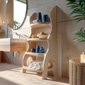 Rustic Sculptural Bathroom Shelf Bathroom Interior Storage Stand