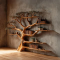 Rustic Tree Bookshelf Living And Library Wall