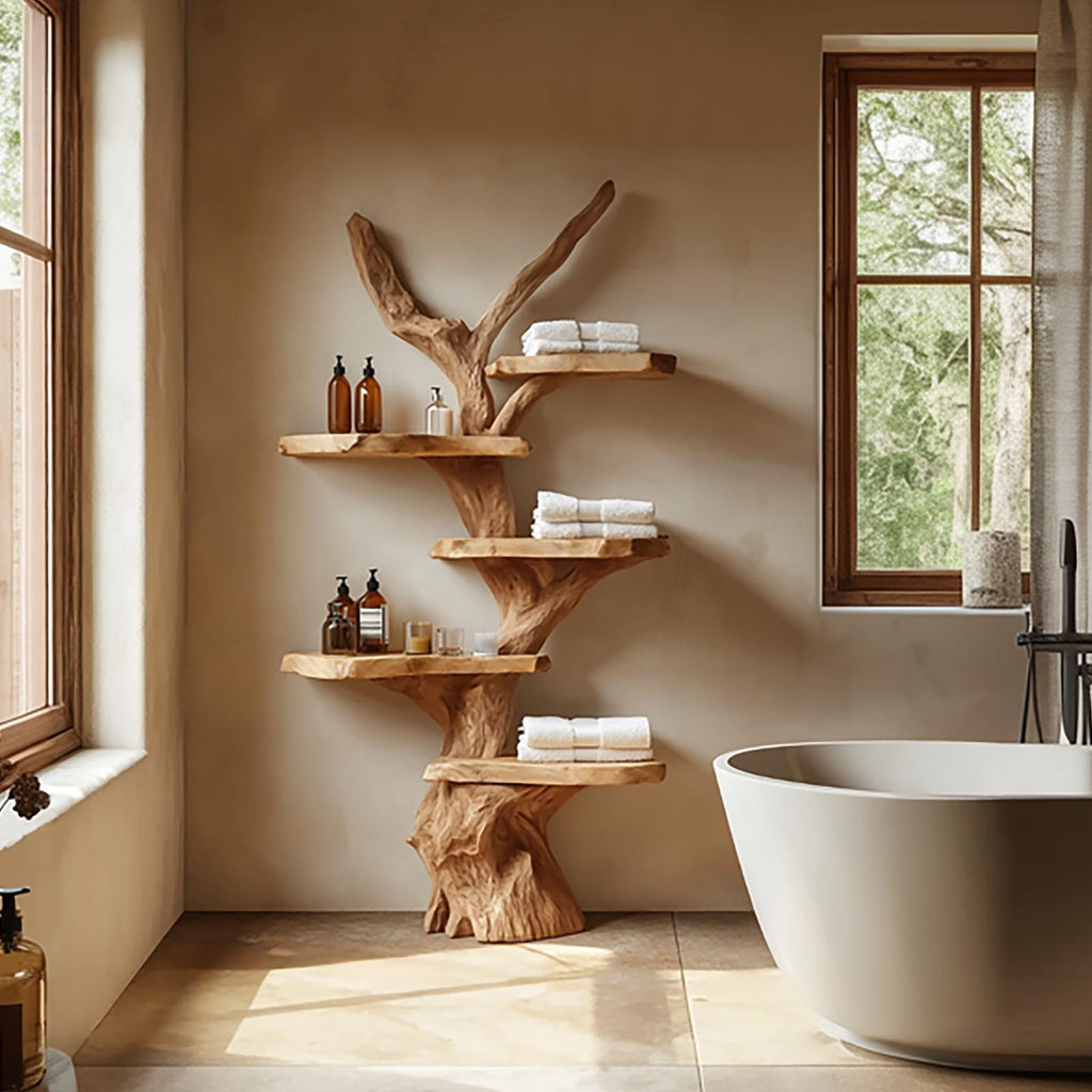 Sculptural Branch Bathroom Shelf Bathroom Interior Spa Display