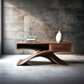 Mid Century Modern Wood Console Table, Living Room & Entryway Accent Sofa Table, Model