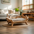 Rustic Sculptural Decorative Pet Bed For Living Room And Interior Space
