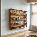 Mid Century Wall Mounted Display Shelf For Kitchen And Dining Room