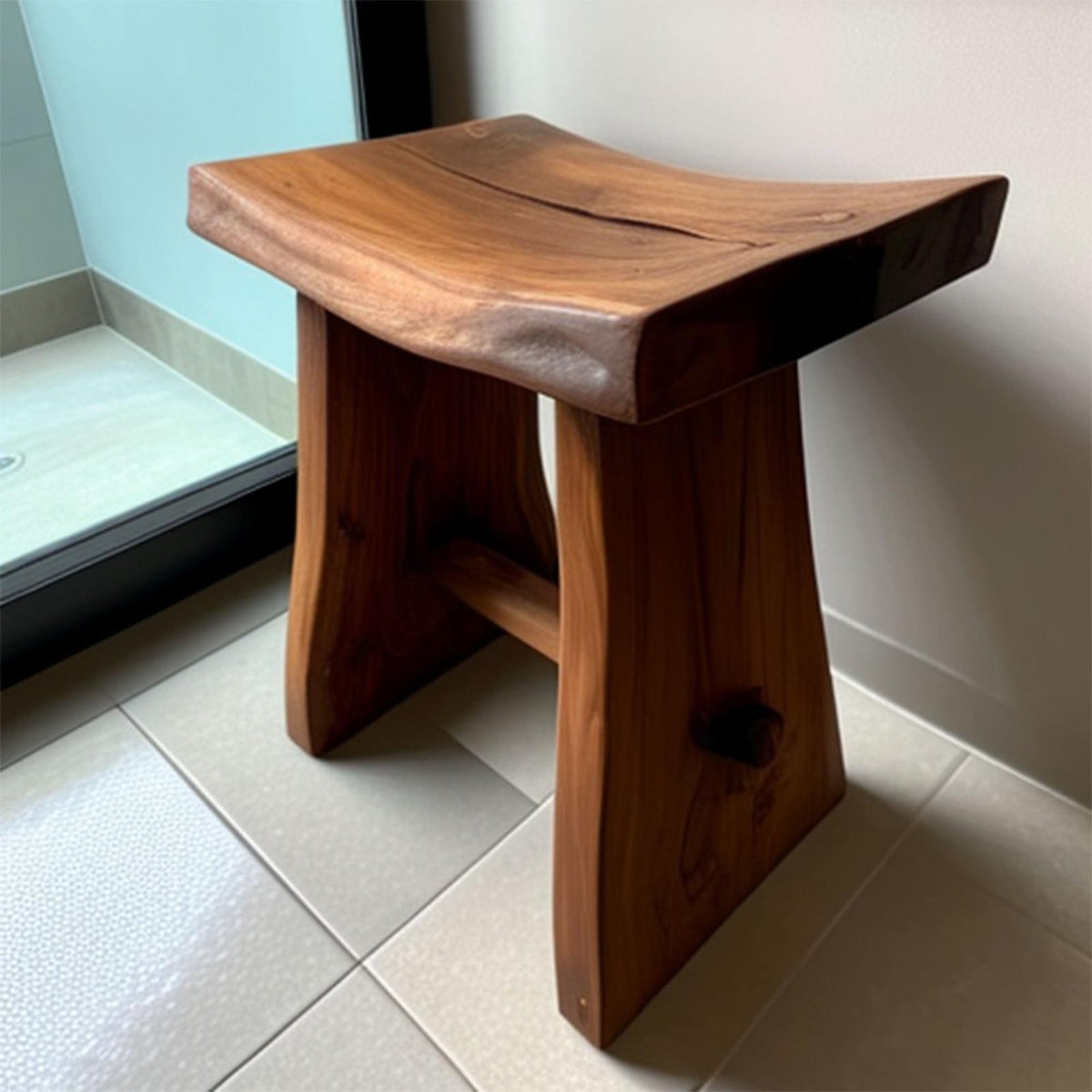Shower Bench Solid Wood Shower Stool